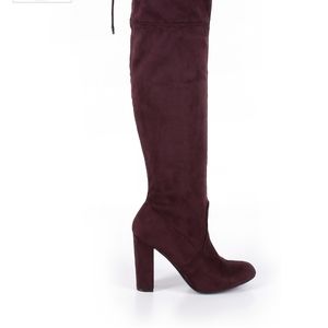 Purple Knee high boots